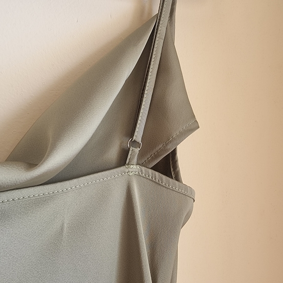 SHEIN BIZwear Cowl Neck Solid Slip Dress Workwear - Picture 12 of 13